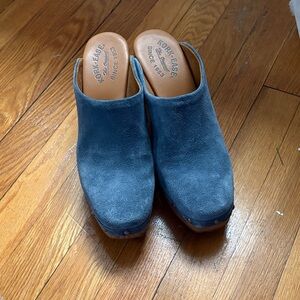 Kork-Ease Teal Suede Women's Mules